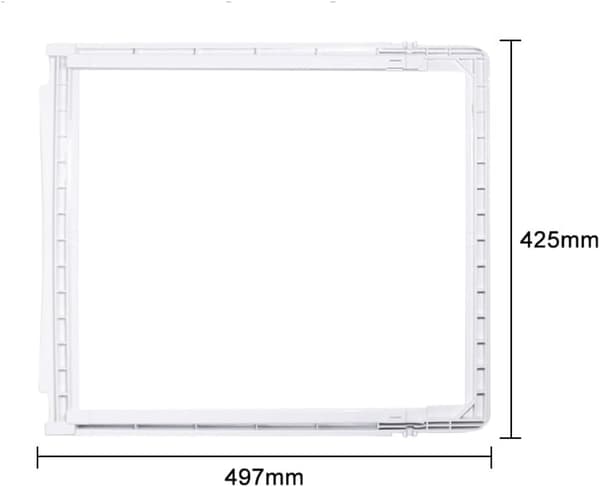 - Kylskåpsavdelningsram, Kylskåp, 19.6\" x 16.7\", Glasbyte för ABS-material, Vit, Lock