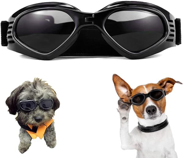 M-Dog solbriller, kæledyrssolbriller, foldbare hundebriller UV-beskyttelse solbriller (sort)