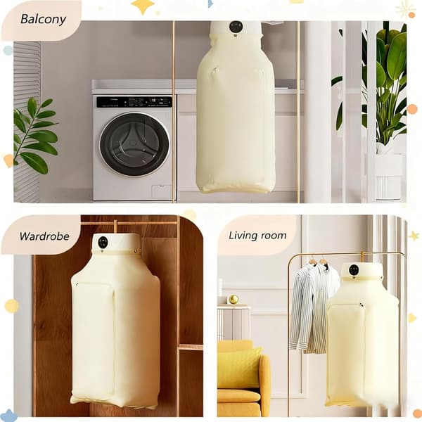 Automatic Ironing Machine, Inflatable Shirt Steamer and Vertical Dryer — One-Button Operation with Remote Control — Ideal for Apartments and Travel