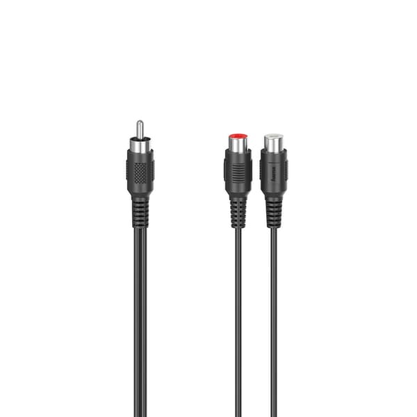 Adapter lyd subwoofer RCA-plugg til 2x RCA-uttak Svart
