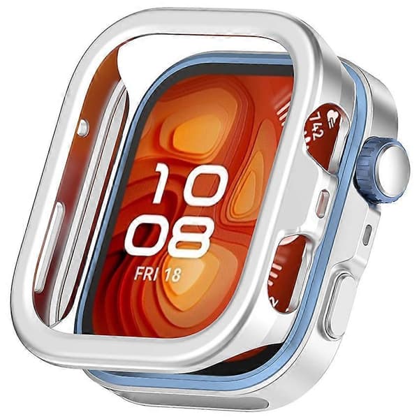 Watch Case Half Cover Skeleton Protective Case for Huawei Watch Fit4 Pro (Silver) (FMY)