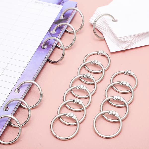 120 stk Bogringe Metal Bogringe Løsbladsringe til Flashcards Noter
