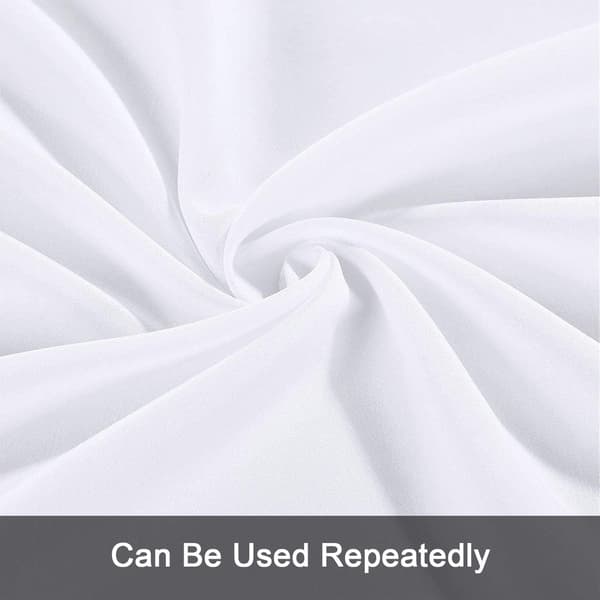 White Tablecloth - 90X132 inch Polyester Rectangular Tablecloth, for 4ft Table in Washable Stain and Wrinkle Free, Christmas Tablecloth 228*335cm 228*335cm