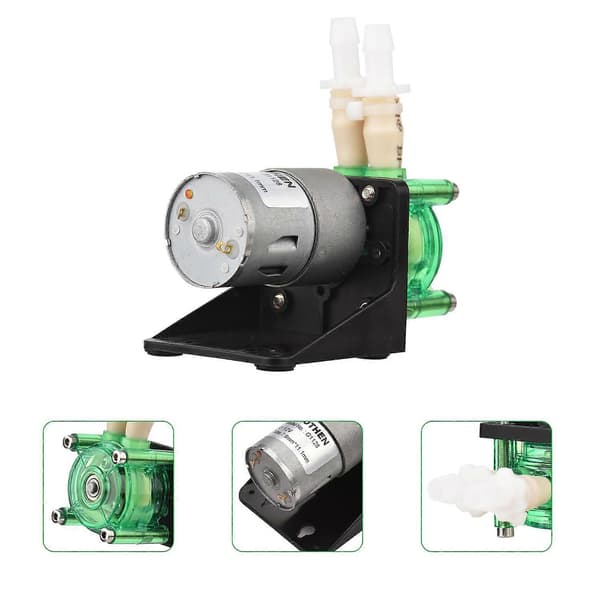GROTHEN DC 24V Doseringspump Peristaltisk Pump Mini Vatten Vätskepump Stort Flöde Peristaltisk BPT Tu