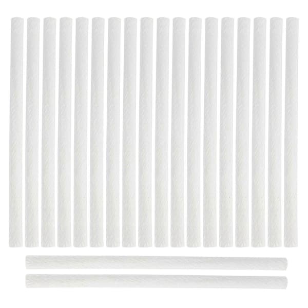 20 stk. 25 cm glasfibervæge til vinflaskefakler, terrassebelysning, havebelysning, hvid Vit