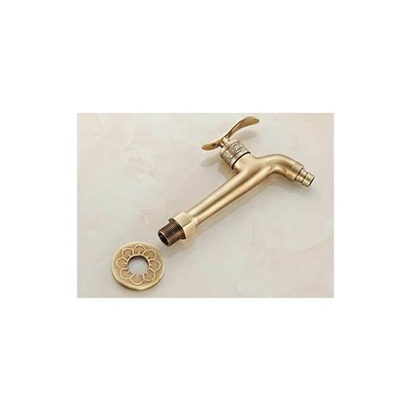 Antik messinghane med greb, antik messingfinish (G1/2)