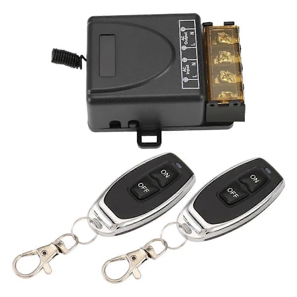 (pow yeah!) AC 220V 30A 1CH 433MHz Wireless Remote Control Switch RF Relay Receiver + On/Off Transmitter for Ele