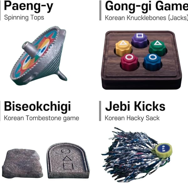 Squid Game 2 Jacks Sett - Koreansk Tradisjonell Spill med 9 Steiner & Base[JUN]