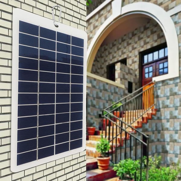 DC-gränssnitt Utomhus batteriladdning, resistent trädgårdssladd 12V 5W solpanel med för vädermodullampor, 300cm