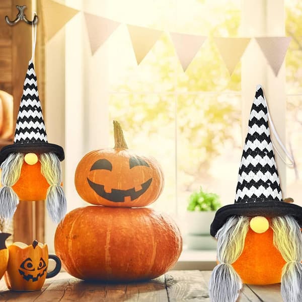 Kääpiönukke pehmolelu kasvottomalla valonukella Halloween Rudolph G