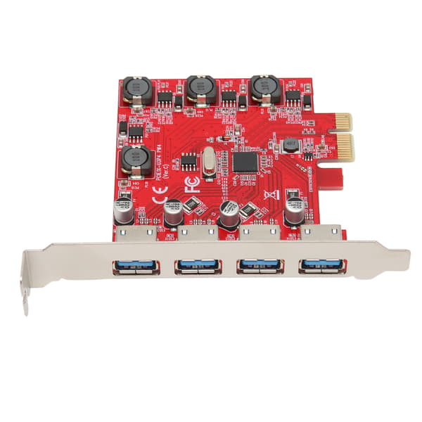 4 Port 5Gbps USB 3.0 PCI Express Expansion Card for Windows 11 10 for Server 2012 for Linux Built-in Self-Powered Technology