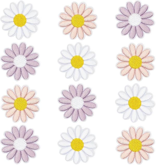 Blommor Stryk-på-applikationer för ryggsäckar - Kläder, väskor, hattar & jeans