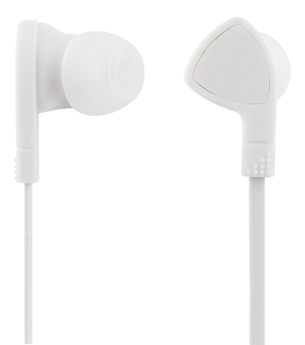 E110 In-ear ørepropper, 1-knapps fjernkontroll, 3,5 mm, mikrofon, hvit Vit