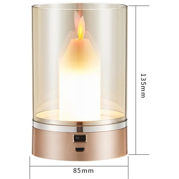 Smart Stearinlys Bevegelsessensor Håndvift LED Nattlampe USB-lading Skrivebordslampe for Sengepynt Auto På/Av Lampe[JUN]
