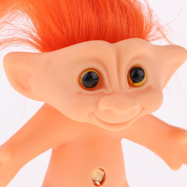 Delikat nøgen lykketrolddukke mini actionfigurer legetøjssamlinger orange