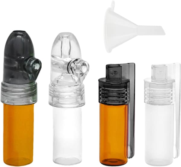 Spice bottles with mini funnel, small glass bottle, spice dispenser bottle, portable glass bottle, spice container, kitchen utensils