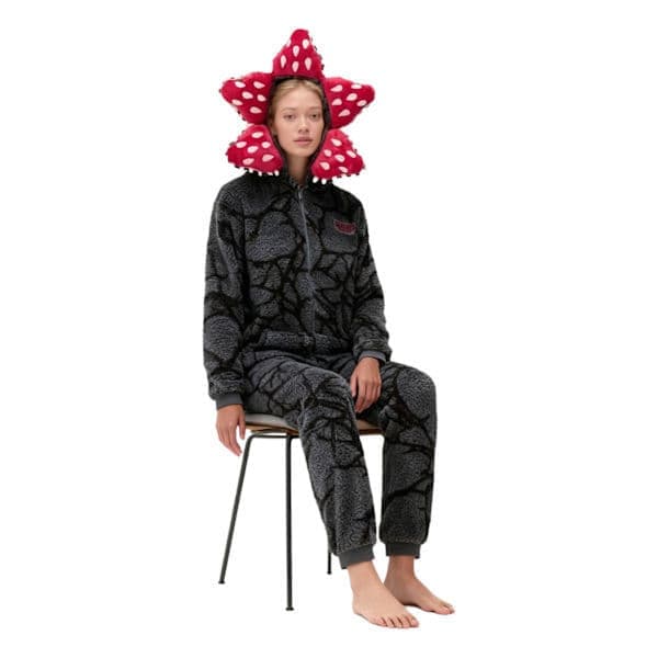 Stranger Things Demogorgon -haalari, flanelli, perheasu, musta, 150 cm [JUN] 150cm