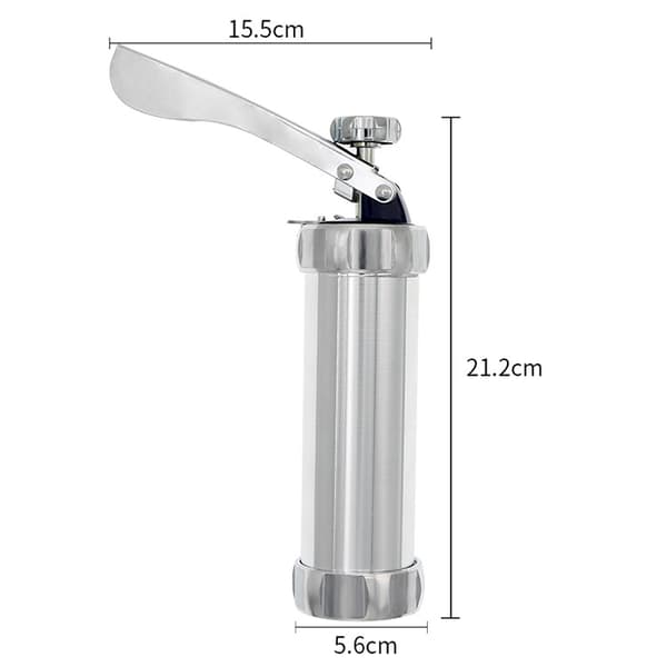 20 stykker aluminiumslegering kjeksmaskin, kakepistol, klemmer