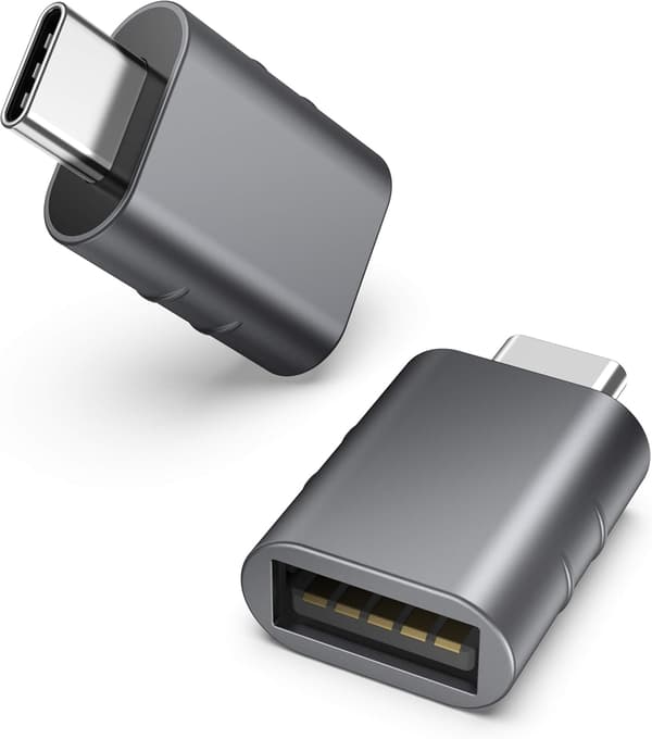 USB C - USB-sovitin 2 kpl USB C uros - USB3 naaras -sovitin, U