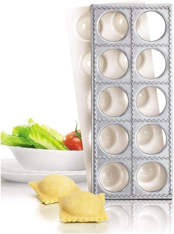 Sølv - Pastaparty firkantet ravioli form og stor kageform