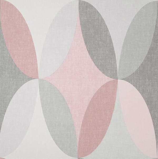 Crown Kirby Oval Geometrisk Rosa Tapet (FMY)