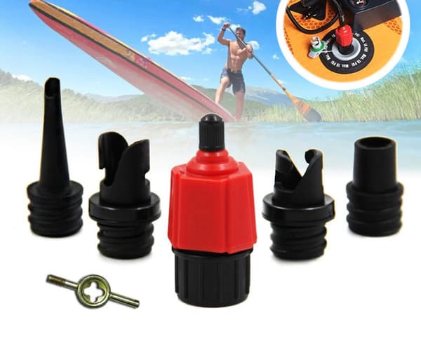 Blå SUP Paddleboard Luftventil Adapter Surfbræt Kajak Gummi Kajak