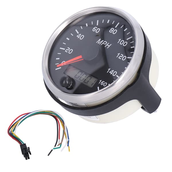 3,3 tommer 12V 24V 160 MPH speedometer LCD hvid gul baggrundsbelysning til bil lastbil båd