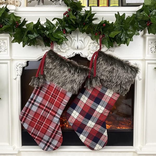 2 stk personlige julestrømper 47 cm store julestrømper