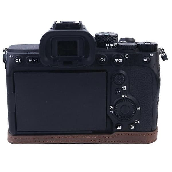 M1d PU Läder Kamera Bottenfodral Skyddande Halvkroppsskydd för e8G Sony A7M4 A1 A7S III A7S3 A7R5