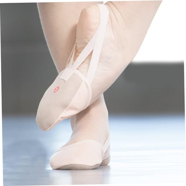 2 par elastiske bånd dansesko halve for ballett-trening tåbeskyttelse for voksne komfortable dansesko