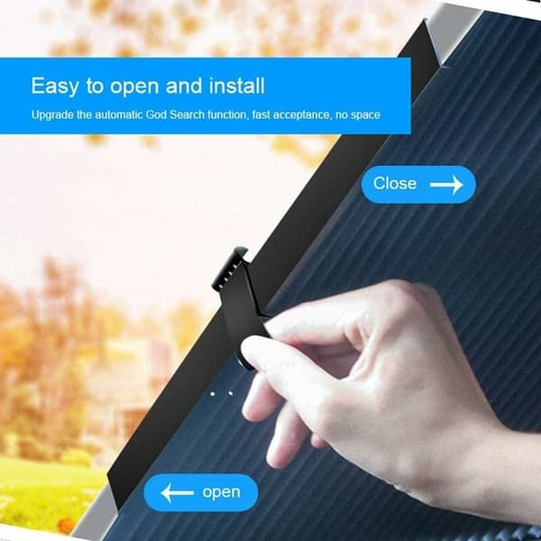 Automatic Retractable Car Sun Shade, Anti-UV, Foldable