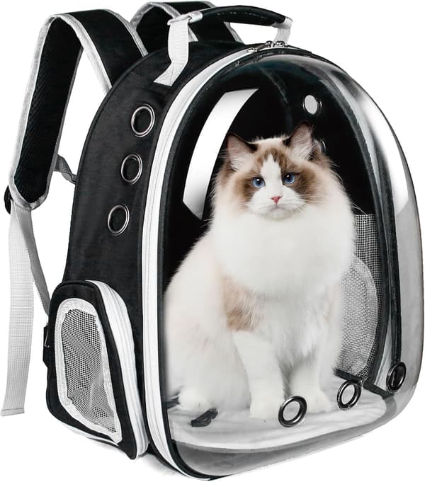 Cat Backpack, Pet Backpack, Portable Transparent Space Capsule, Pet Bag, Cat Accessories, Breathable Backpack