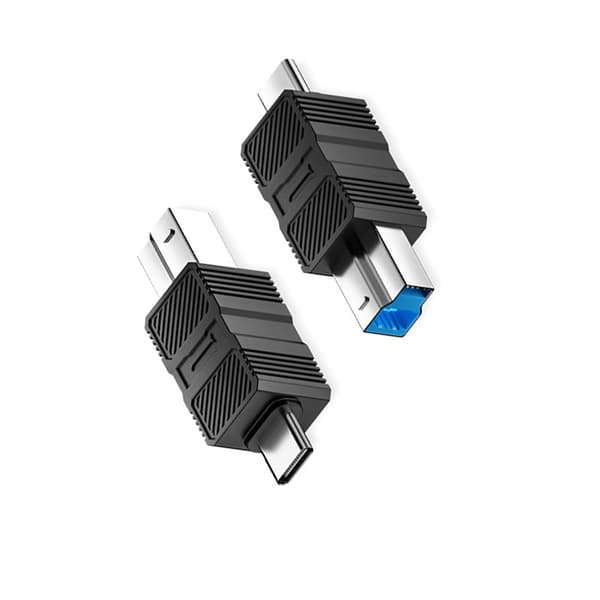 USB 3.0 B hann (M) til C hann (C-M) adapter (2-pakning) - Koble til skriveren, harddisken og mer