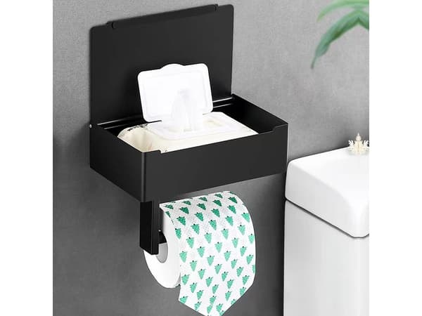 Toalettpapirholder med hylle