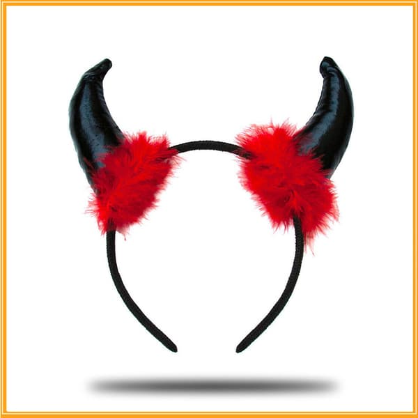 Demon oksehorn hodebøyle 2 stk Halloween kostyme hodeplagg
