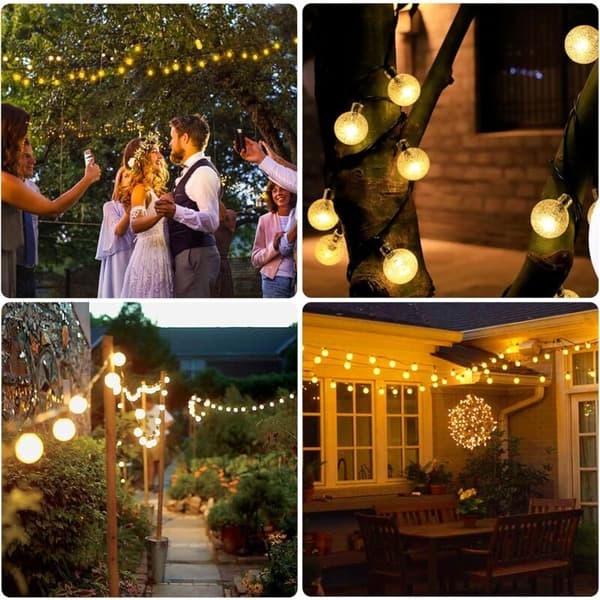 Outdoor Atmospheric Light Solar Bubble Ball Light Outdoor Camping Light String Crystal Ball Light Garden Courtyard Decorative Light