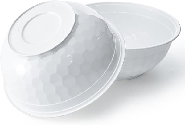 100-pack engångsskålar i plast, 32 oz vit serveringsskål, stora soppskålar salladsskålar för middagar, fester, bröllop, picknickar -