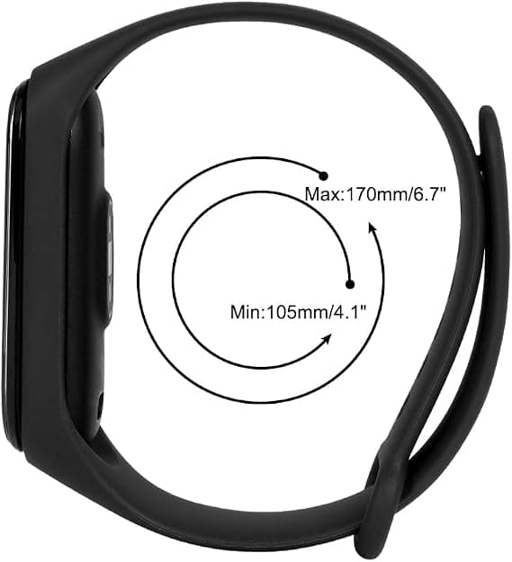Replacement Strap Compatible with Xiaomi Mi Band 6/Mi Band 5, 3 Pack Adjustable Silicone Sport Bands Black+White+Red