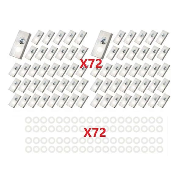 72 erstatningsblader for Mammotion Luba & Yuka alle serier robotgressklipper Sølv Silver