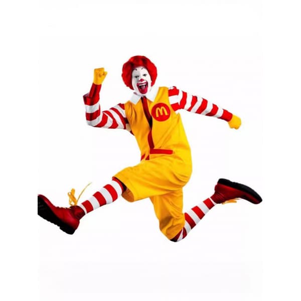 Ronald McDonald Voksen Klovnekostume til Halloween & Karnevalsfester[JUN] L L