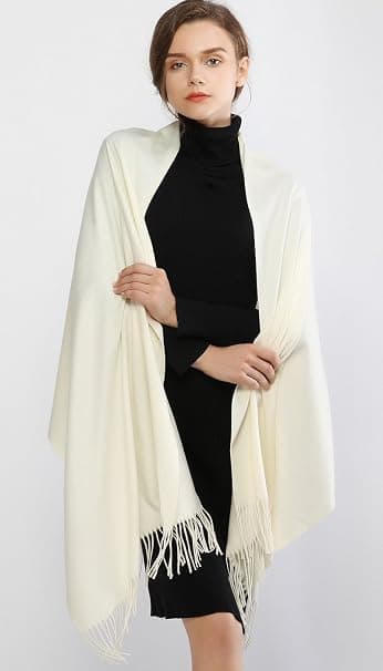 Vintervarmt tørklæde Pashmina sjal wrap til kvinder og mænd lange store bløde tørklæder