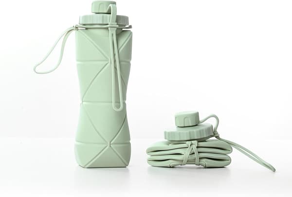 Hopfällbar vattenkopp Stor kapacitet utomhusresor sport bärbar silikonvatten