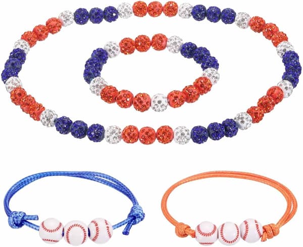 Basebollhalsband Set Orange Blå Orange/Blue