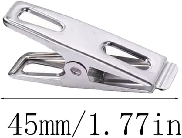 20 stk. rustfri stålklemmer, multifunktionelle metalklemmer, mini-tøjklemmer, vindtætte rustfrie, til tøj, håndklæde, madforsegling