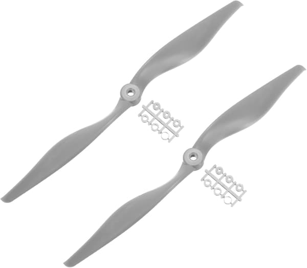 12x8 tommer RC Propell 2-bladet Grå 2 stk size_name 8mm to 11mm