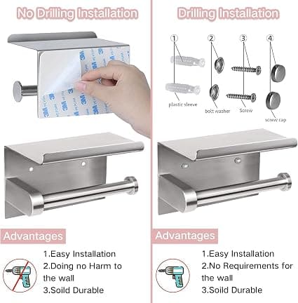 (Hopea) WC-paperiteline, itseliimautuva WC-paperiteline, SUS