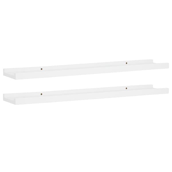 vidaXL Billedhylle 2 stk hvit 80x9x3 cm MDF Hvit Vit