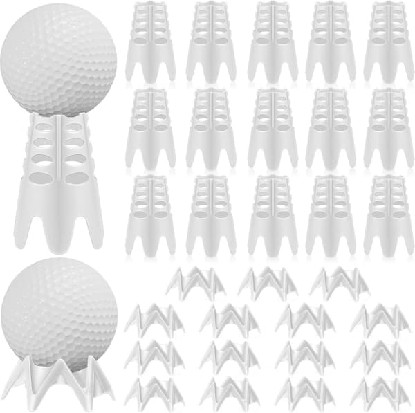 30 stk. golfsimulatortees for hjemmebruk, hvit Orange
