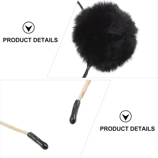 6 stk. Fluffy Pelsbold Makeup Pandebånd Skridsikre Plys Hårbånd til Kvinder og Vinter Bløde Hårtilbehør med Elastisk Pasform