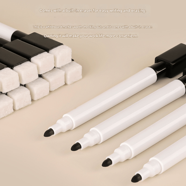 Whiteboardpen, oliebaseret, med penselspids, ikke-magnetisk, egnet til whiteboards og tegnebrætter.